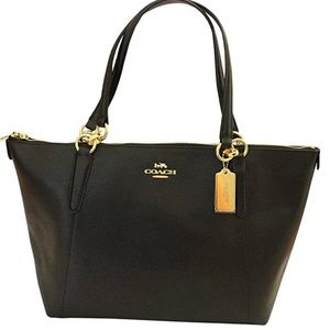 NWT: COACH Crossgrain Ava Tote Shoulder Bag Black